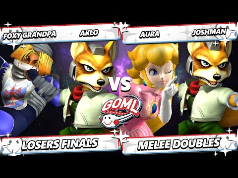 GOML 2025 LOSERS FINALS - Foxy Grandpa & Aklo Vs. Aura & Joshman - Smash Melee - SSBM
