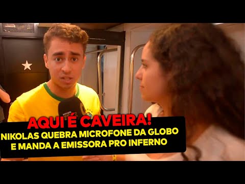 Multidão DERRUBA helicóptero da Globo e Nikolas abandona entrevista na emissora aos berros de lixo