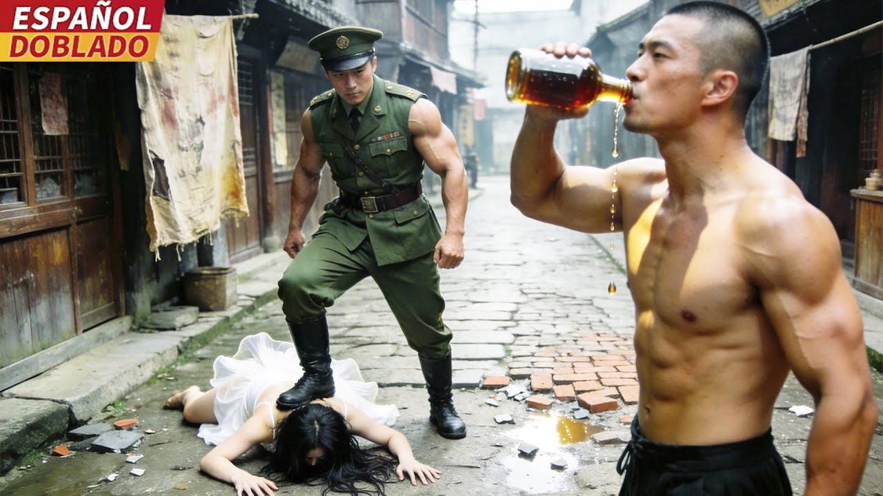 [Doblado Esp] Oficial abusa de civiles, un Maestro de Boxeo Ebrio lo noquea de un puñetazo!