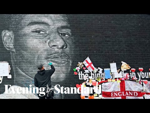 Marcus Rashford mural fixed by artist after it was vandalised