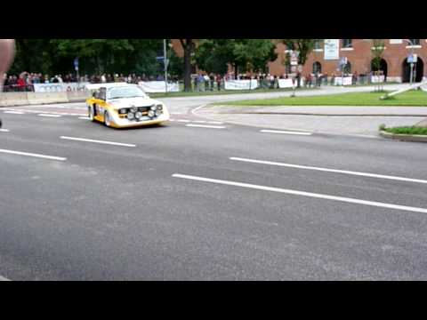 Audi Sport Quattro mit Röhrl, Mikkola, Demuth am 18.07.09 Donauring 100 Jahre Audi