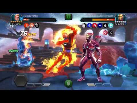 Six Star Human Torch vs Abyss IMIW- Insane damage using Prefight ability