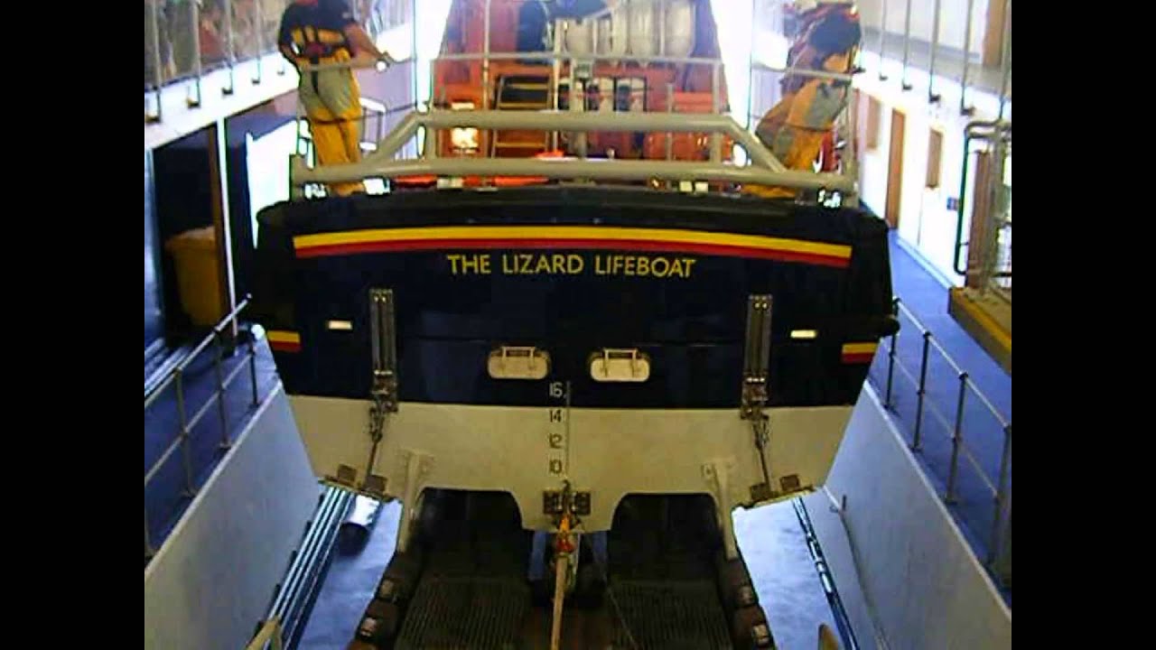 The Lizard Lifeboat Launch.