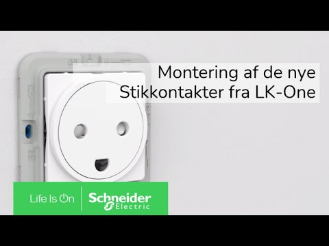 Sådan monterer du LK® One stikkontakt | flexFront® design og nem montering