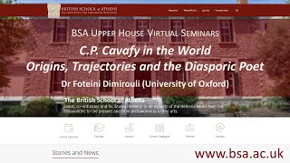 Foteini Dimirouli, “C.P. Cavafy in the World: Origins, Trajectories and the Diasporic Poet”