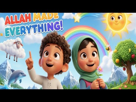Allah Made Everything | Little Hearts Muslim Rhyme | Islamic Kids Song | 3D Ocean Cartoon