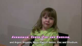 3 Year-Old Sings Tom Lehrer's Elements Song