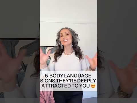 5 body language signs they’re deeply attracted to you 😍#attraction #psychologytips #datingtips