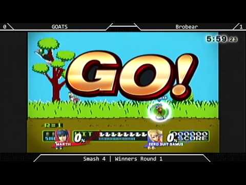 [Sm4sh|06-13-15] Winners R1: GOATS (Marth) VS Brobear (Zero Suit Samus)