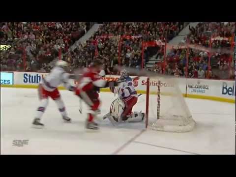 #33 Jakob Silfverberg Shorthanded Backhand Goal (NY Rangers vs Ottawa Senators Feb 21, 2013) NHL HD