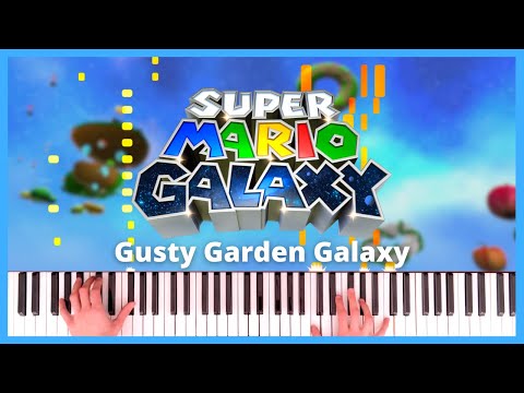Gusty Garden Galaxy | Super Mario Galaxy | Piano Cover (+ Sheet Music)