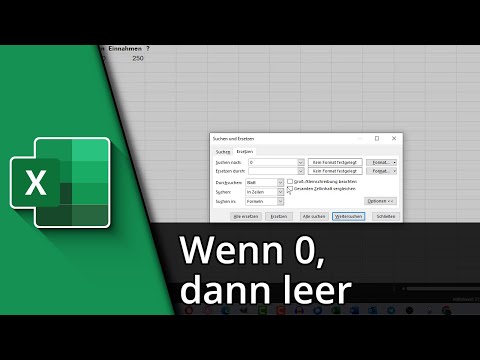 Excel: Wenn 0 dann leer | Excel Nullwerte ausblenden ✅ Tutorial