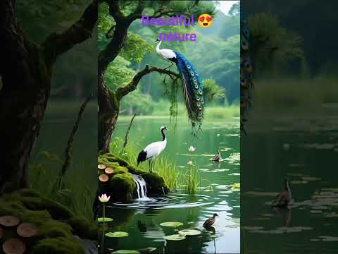 #beautiful nature #beautiful peacock 🦚#beautiful river #