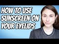 How to use SUNSCREEN ON THE EYELIDS #Shorts