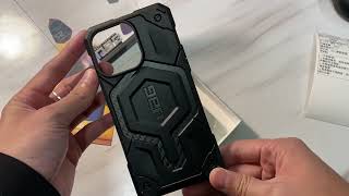 開箱 UAG 頂級版耐衝擊保護殼MagSafe碳黑 for 14 Pro Max
