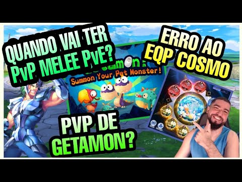 Limite p/ Equipar Cosmos! PvP Getamon? Pq Não Teremos Metas Classe A/B #NPR30 Saint Seiya Awakening
