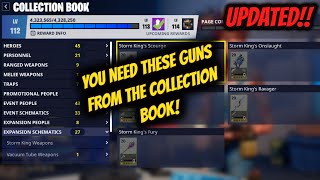 The BEST GUNS to get From The Collection Book UPDATED!! (2023) | Fortnite STW |