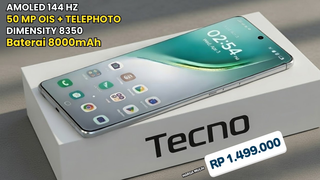 BARU RILIS  LANGSUNG NGAMUK‼️8000mAh, 12/256 GB - HP TECNO TERBARU DAN TERBAIK 2026