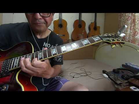 C Jam Blues jazz guitar (Duke Ellington) play by Fish Guitar Hiro (take1)