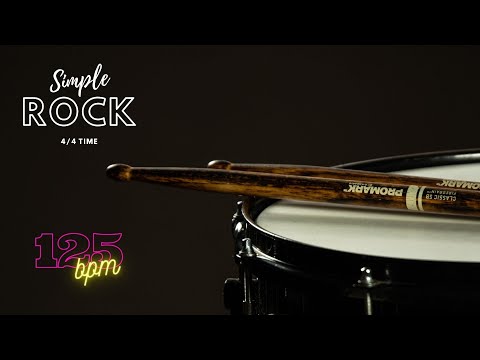 Drum Beat, Simple Rock, 4/4 Time, 125 BPM