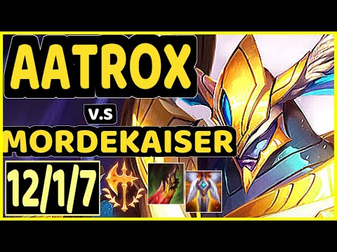 ODOAMNE (AATROX) vs MORDEKAISER - 12/1/7 KDA TOP CHALLENGER GAMEPLAY - EUW