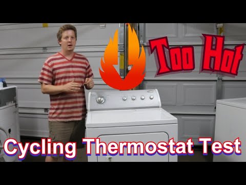 Dryer Too Hot? operating cycling thermostat test. Quick check to see if your dryer is overheating.