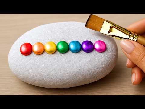 1 HOUR Of Easy Stone Acrylic Painting Ideas Anyone Can Do!