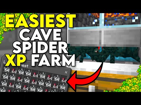 Easiest Cave Spider XP Farm Minecraft 1.20 Bedrock + Java