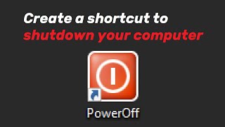 Download the video "Create a shortcut to shutdown your computer"