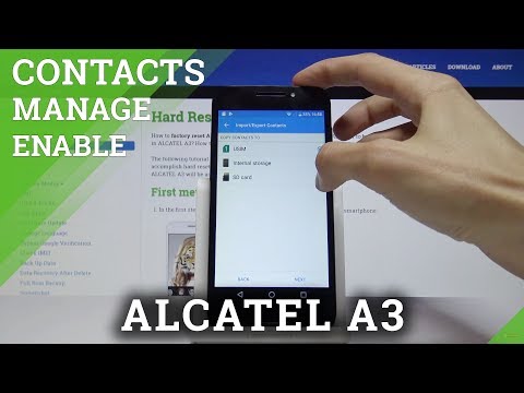 How to Transfer Contacts from SIM to SD in ALCATEL A3 - Import / Export Contacts