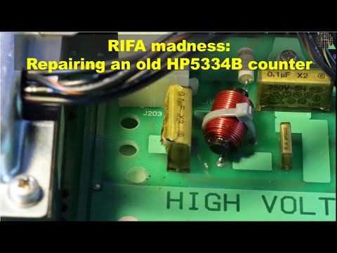 RIFA madness:  repairing an old HP5334B counter