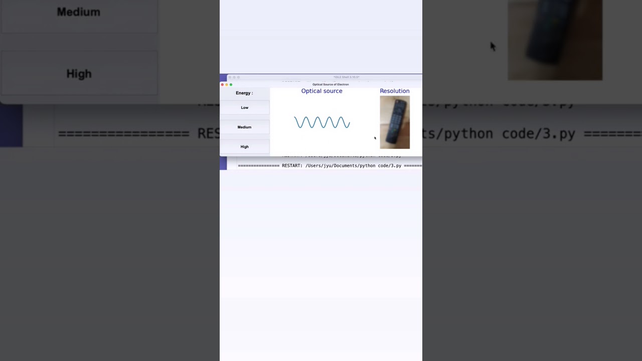 Optical Source of Electron with Python