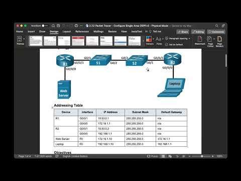 Configure Single Area OSPFv2