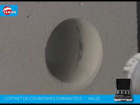 Valise 5 scies cloches diamant pour perforateur et perceuse LEMAN