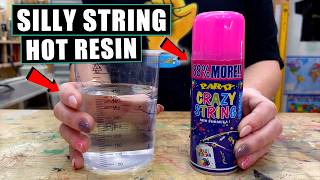 What Happens To SILLY STRING In Hot Resin? Maker Month Ep.9