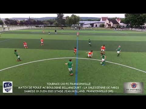 SAMEDI 19 JUIN 2021 TOURNOI U10 FC FRANCONVILLLE MATCH DE POULE ACBB - LA SALESIENNE