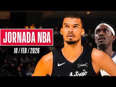 ¡DOBLE-DOBLE de Victor Wembanyama LIDERANDO a los Spurs! | Resultados Jornada NBA (10/febrero/2026)