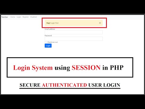 SECURE LOGIN USING SESSION IN PHP | Authenticated User Login System