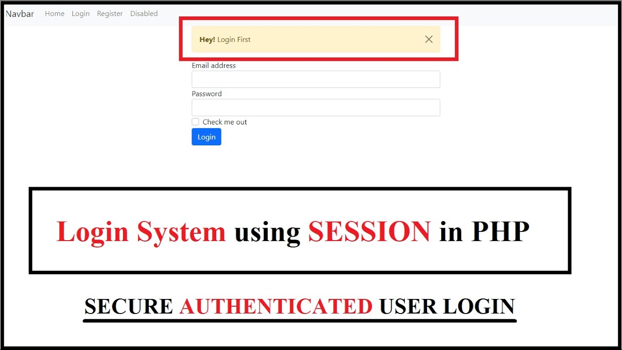 SECURE LOGIN USING SESSION IN PHP | Authenticated User Login System