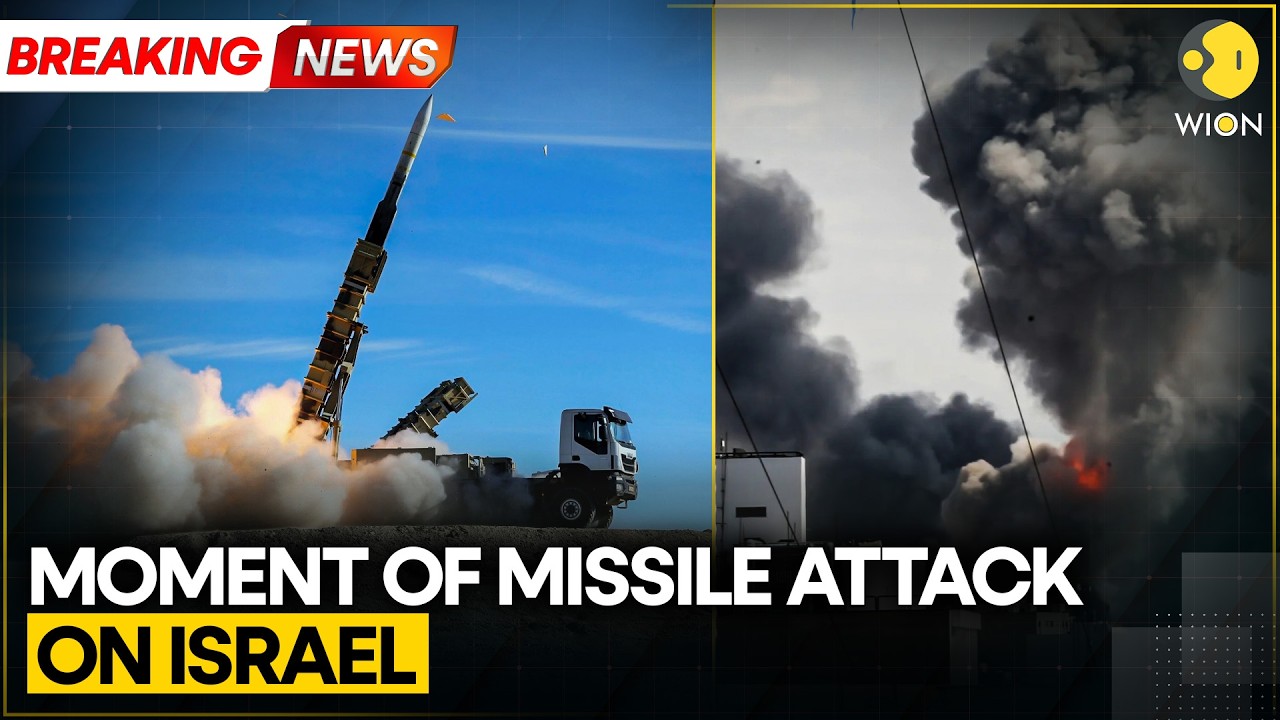 Iran’s Missile Strike on Israel: Dramatic Impact Moment Caught on Video | WION BREAKING