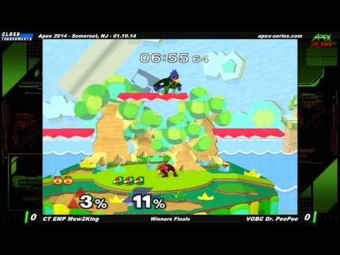 Apex 2014 - CT EMP Mew2King vs VGBC Dr. PeePee - Winners Finals - SSBM - Japanese Commentary
