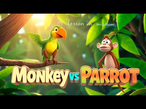A Monkey and A Parrot story  -  A Lesson in Wisdom.