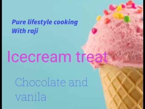 Icecream treat / chocolate and vanilla icecream/pure lifestyle cooking with raji