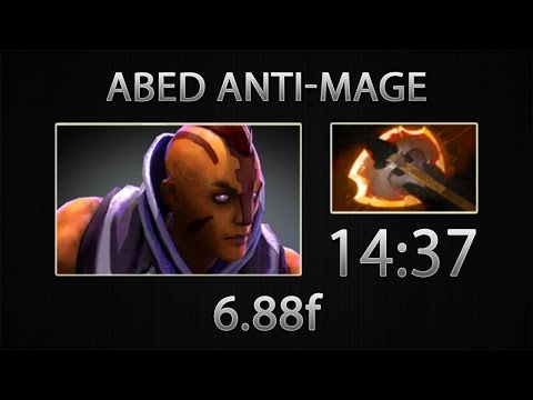 Dota 2 Anti-Mage Fast Farm - Abed - Battle Fury - 14:37 [6.88f]