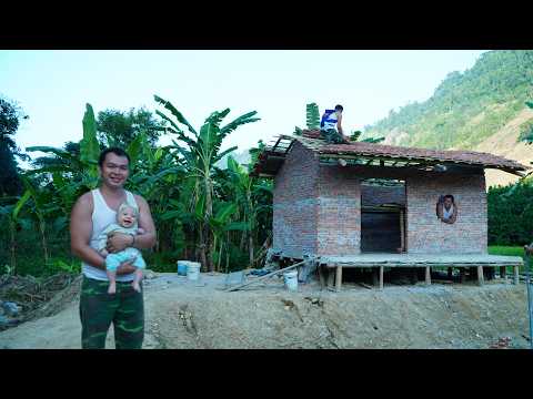 After days of hard work, the soldier and the child completed their dream home