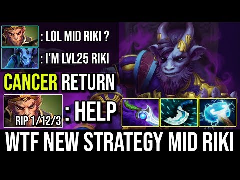 NEW CANCER MID RIKI 12Min Godlike Destroyed Monkey King By Lvl 25 Riki Spammer Crazy Gameplay Dota 2