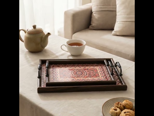 تباسي خشب مستطيل 2ح نقش تراثي