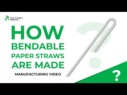 Part of a video titled How Bendable Paper Straws are Made | Full Production process