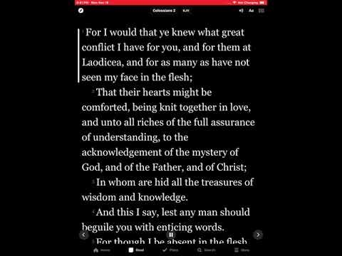 Colossians: 1,2,3,4  HOLY BIBLE an English Audio with scrolling text