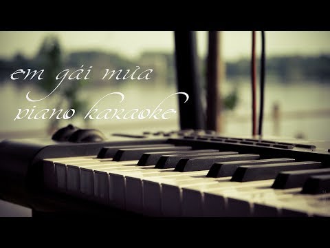 Em gái mưa (Cover) - Beat Karaoke Piano Tone Nam